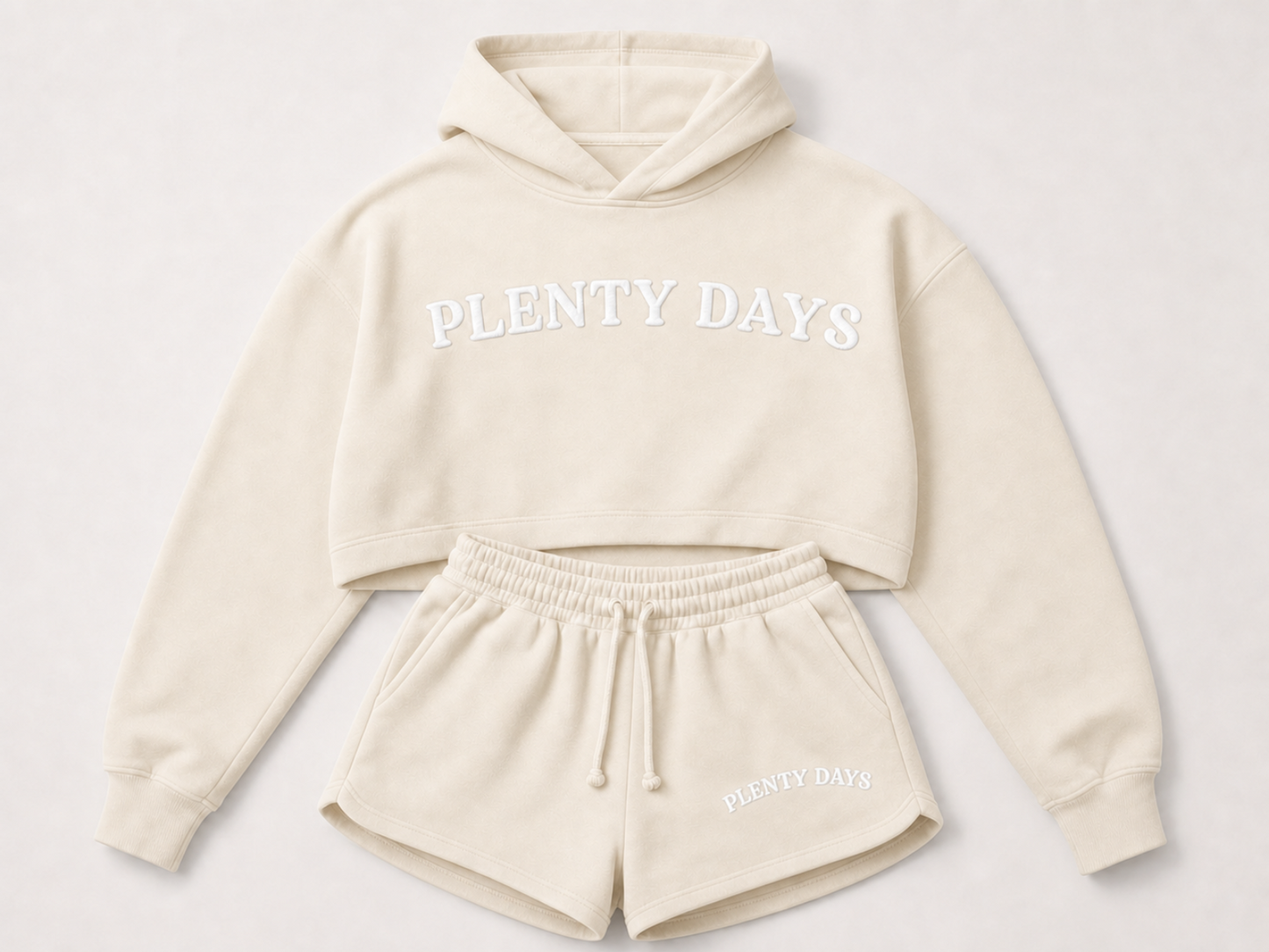 Plenty Days Crop Set - Cream