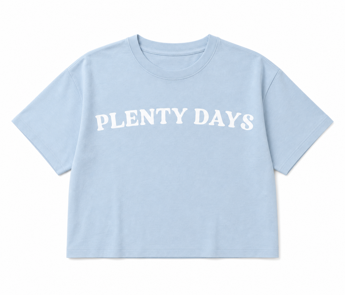 Plenty Days Women's Crop Tee - Powder Blue