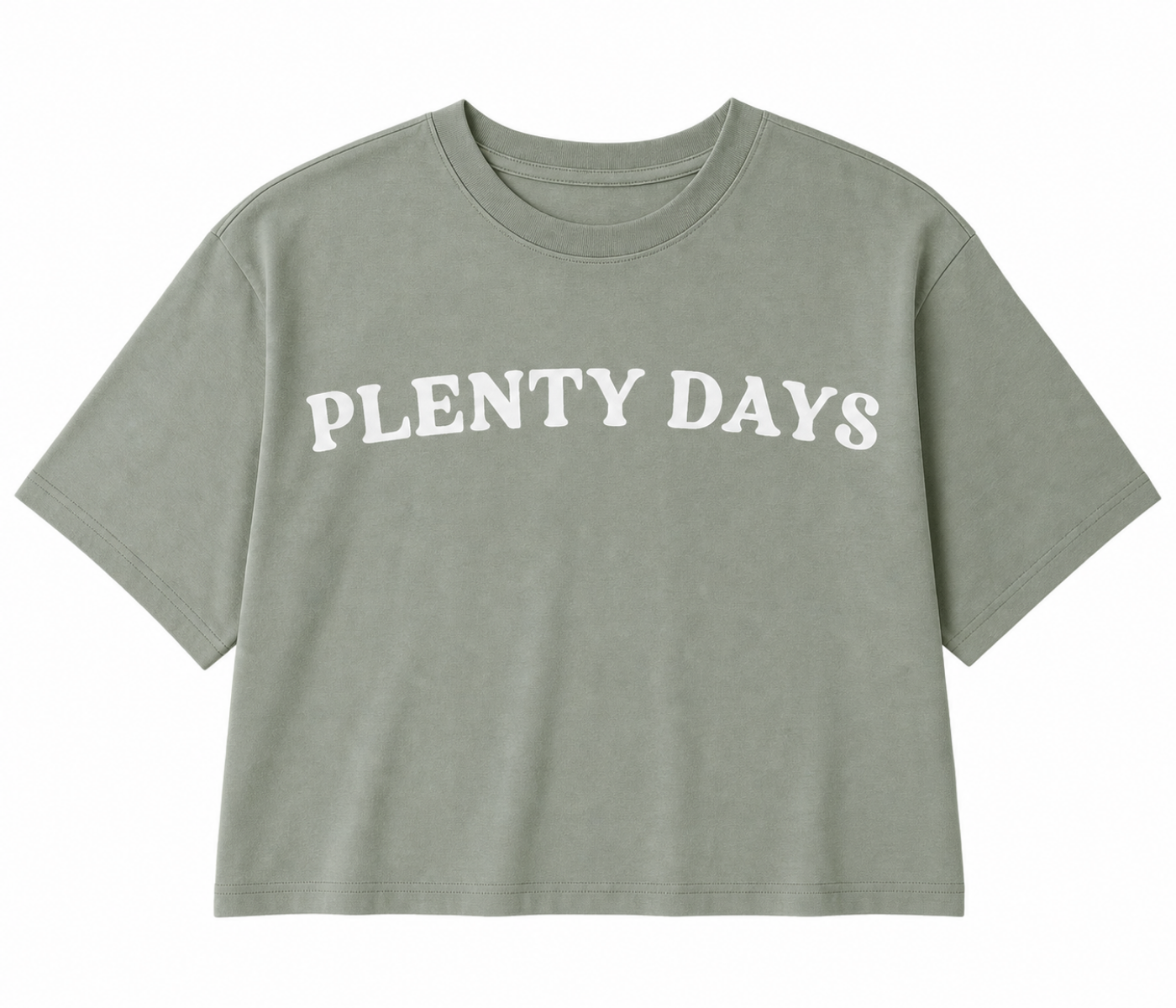 Plenty Days Women's Crop Tee - Sage