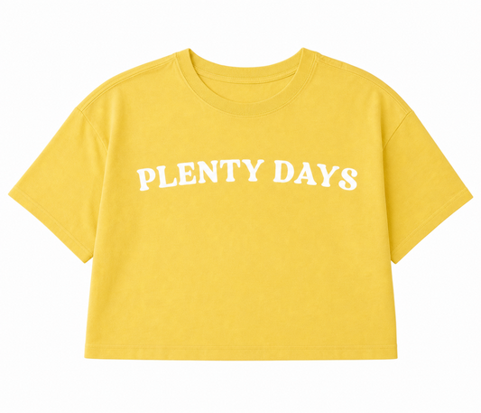 Plenty Days Women's Crop Tee - Yellow