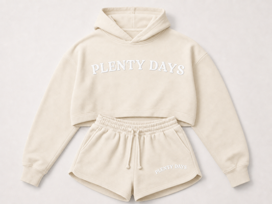 Plenty Days Crop Set - Cream