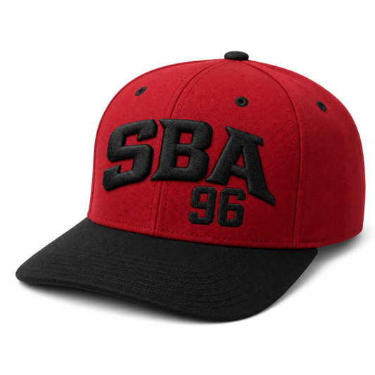 SBA 96 Snapback - Red/Black